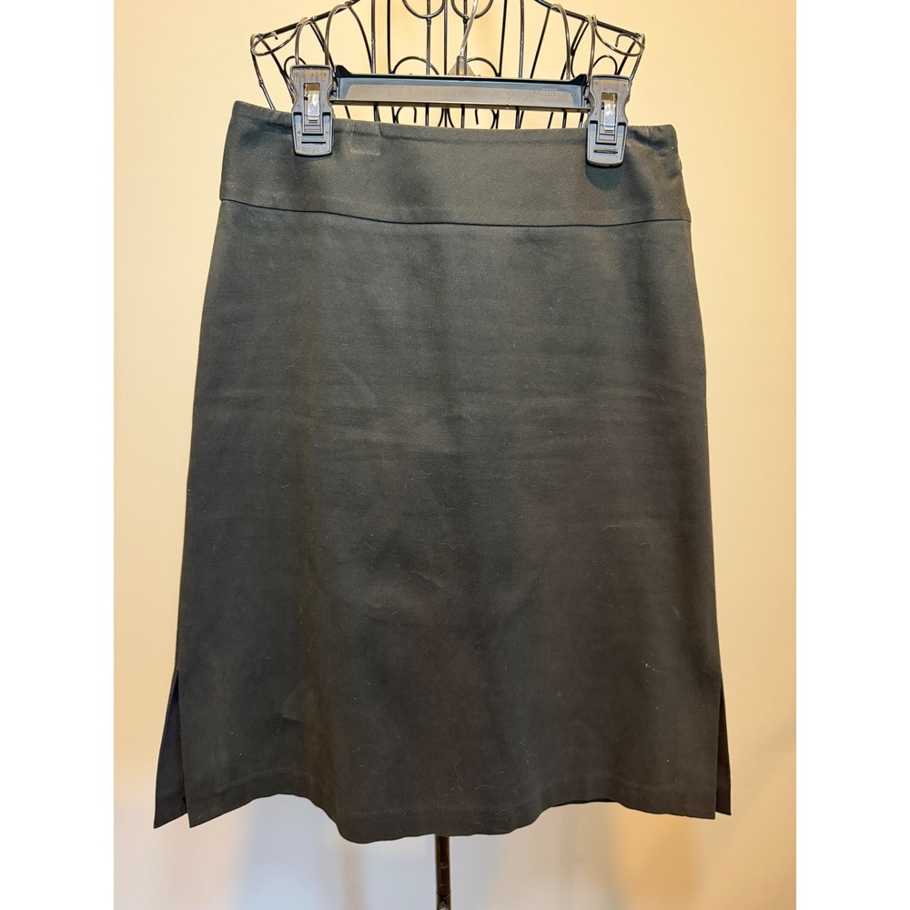Banana Republic Black Stretch Pencil Skirt Side Slit Size 0